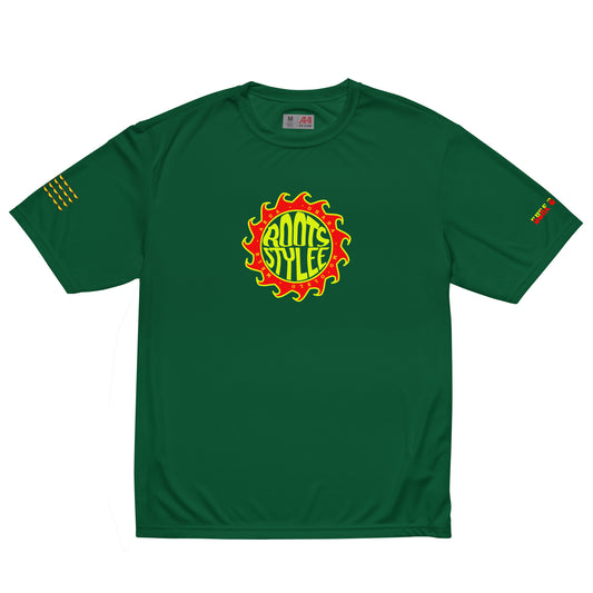 90’s Sun (Rasta) - Unisex performance crew neck t-shirt