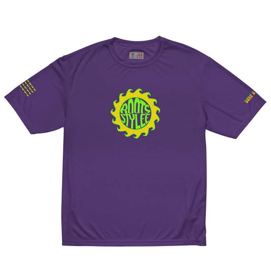 90’s Sun (Purple) - Unisex performance crew neck t-shirt