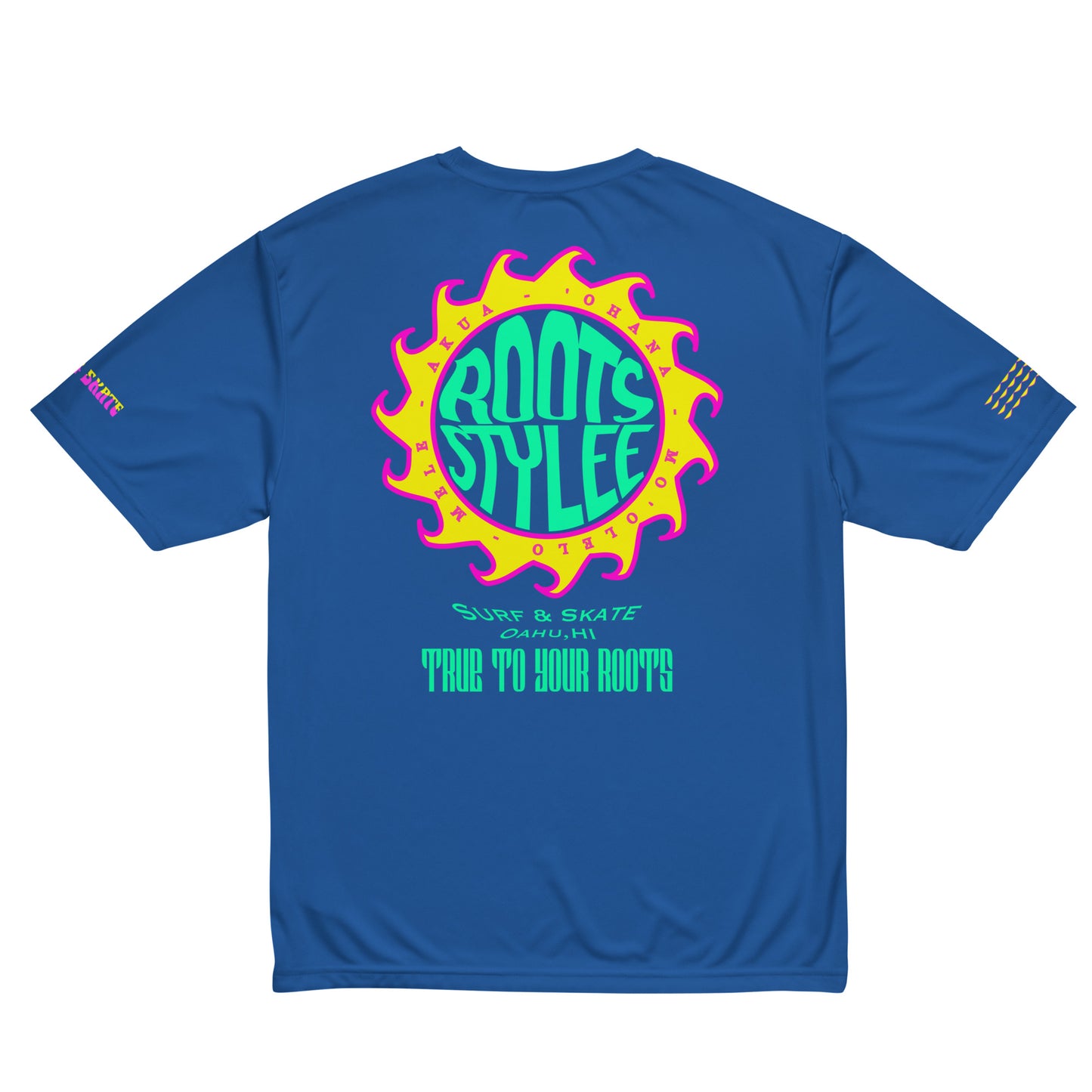 90’s Sun (Blue) - Unisex performance crew neck t-shirt